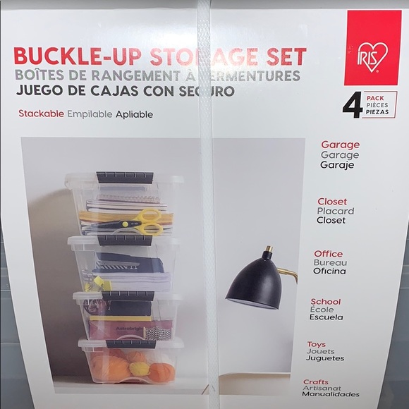 Iris Buckle-up Storage Set, 4-Pack, 12.9 Qt Each - Picture 9 of 12